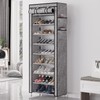 Calmootey 9 Tier Shoe Rack Organizer,Portable Shoe Shelf with Nonwoven