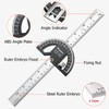 Preciva Woodworking Scribing Angle Ruler, Angle Protractor with 300mm Stainless