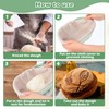 Nuogo 4 Pack Oval Bread Proofing Basket Silicone 10 Inch