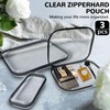 Conlunch Clear Zippered Hard Pouch Plastic Hard Shell Zipper Case