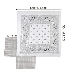 XIHIRCD 2pcs Rhinestone Fringe Bandana, Rhinestone Scarf for Women Sparkly Disco Cowgirl Bachelorette Bandanas Bling Bandanas Party Supplies for Men Women