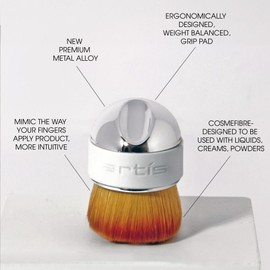 Artis Elite Mirror Mini Palm Makeup Brush | Luxury Synthetic Cosmefibre Brush | Ideal for foundation, SPF, Skincare | Use with liquids, powders, and creams | Creates a Streak-free application