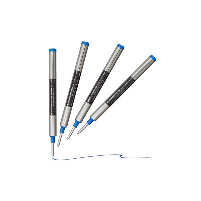 Monteverde Rollerball Refills to Fit Montblanc Rollerball LeGrand, Medium Point,