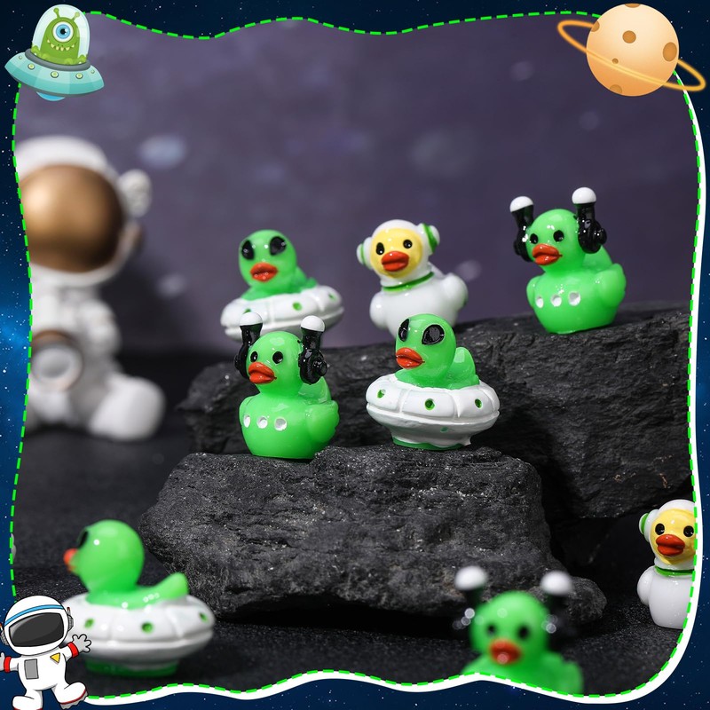 GGSTDDUP 45 Pcs Mini Resin Alien Ducks 3 Styles Tiny