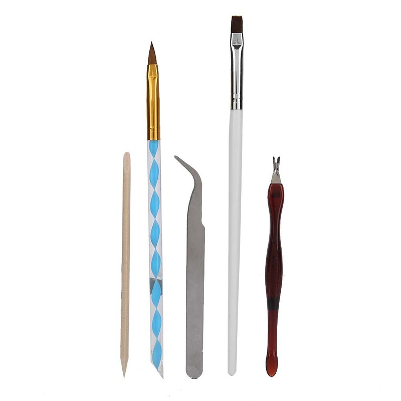 Nail Manicure Set Glitter Powder Nail Tips Brush Nail Art