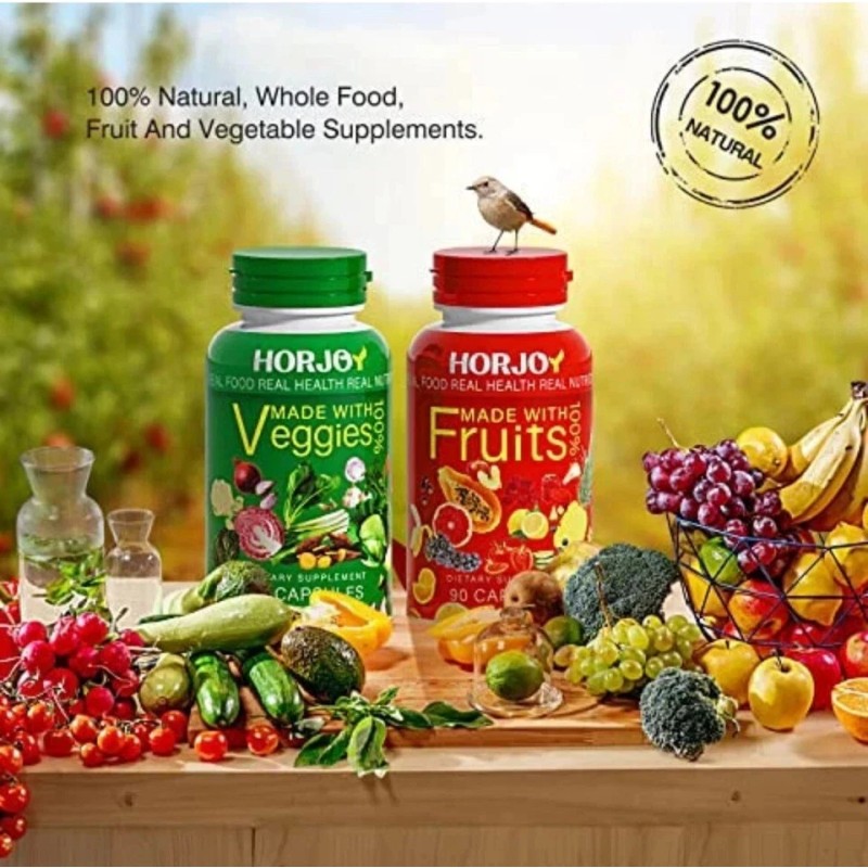 Horjoy 2 Pack Horjoy Fruits & Veggies 90 Capsules Each