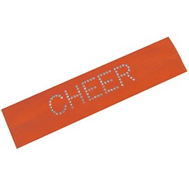 Cheer Rhinestone Headband(Orange)