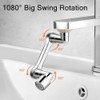 Extensor de grifo universal con rotación de 1080°, cabezal de