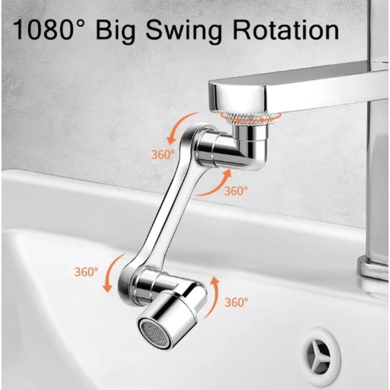 Extensor de grifo universal con rotación de 1080°, cabezal de