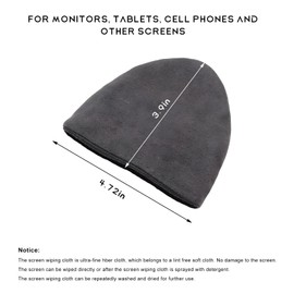 MUQIDA Car Screen Cleaner, Square Microfiber Cloth Non-Scratch Auto Touchscreen Cleaning Wipes, Foldable Touch Screen Pad Universal Cleaning Tool for Vehicle Dashboard Display (Triangle)