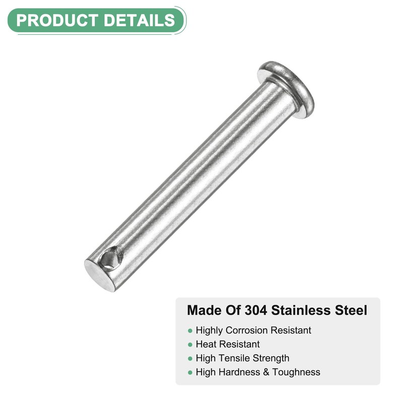 M METERXITY 8-Pack Single Hole Clevis Pins, M8 x 55mm