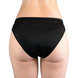 MYLILY Period Bikini Bottoms Teens Bikini Girls Low Waist Bikini Teenager Girls Period Swimwear for Swimming, black