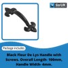 SISI UK Antique Door Pull Handle Black Fleur De LYS
