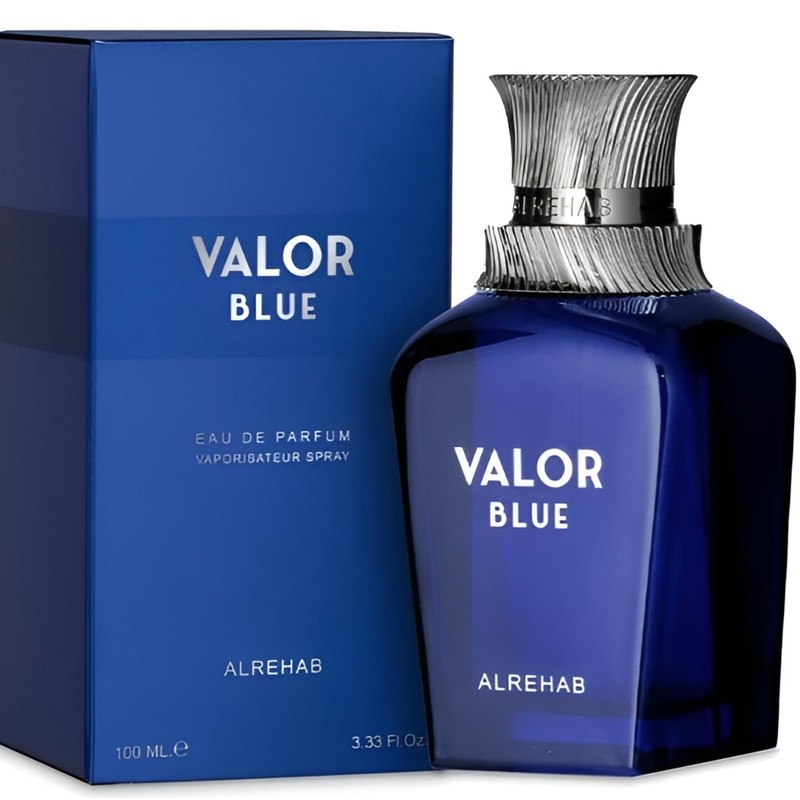 Al-Rehab Valor Blue Eau De Parfum Spray for Men, 3.33