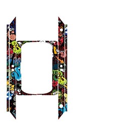 Graphics for OneWheel Pint, Graffiti Design, Rail Decals only, Earth SURF Designs by Senge Graphics Inc.