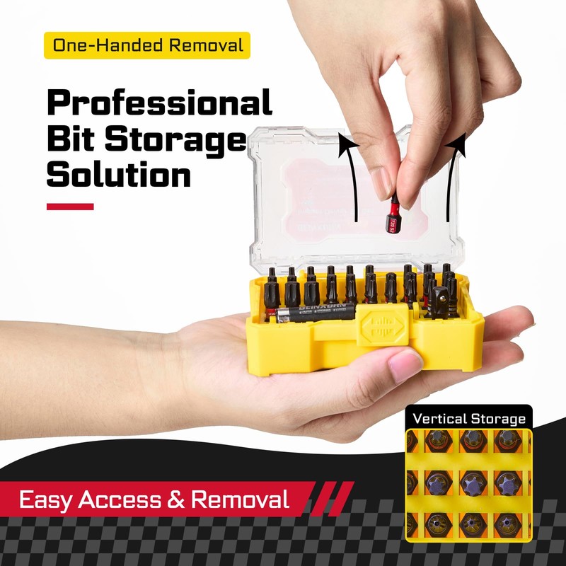 Geinxurn 64Pieces Impact Screwdriver Bits Set, S2 Steel Magnetic Phillips/Security