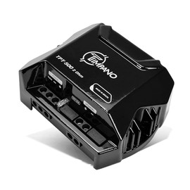 TIMPANO TPT-500 2 Ohms Compact 1 Channel TPT500 2 Ohms Car Audio Amplifier – 1x 500 Watts at 2 Ohms – Mini Stereo 12 Volts Full Range Class D Amp