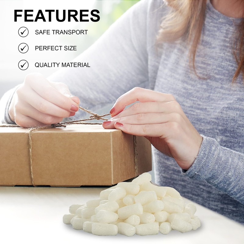MT Products Off-White Packing Peanuts - Bulk Shipping Peanuts for