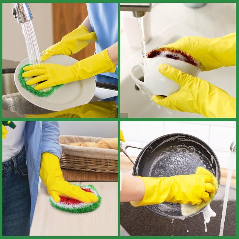 5 Pcs/set Scratch-Free Hand-Knitted Multipurpose Dish Scrubbers,Reusable Kitchen Scouring Pads