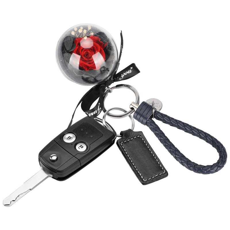 Preserved Flower Keychain Creativity Hanging Round Ball Pedant Gift Craft