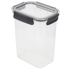 Home Basics Airtight Food Container | Powerful Air Tight Locking System | Rounded Corner | Sturdy Plastic and Silicone | Great for Liquids | Great for Lunches and Leftovers | (135 oz)