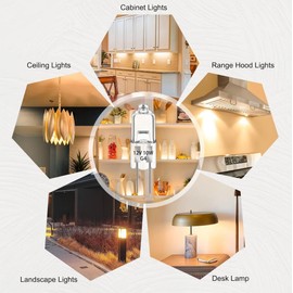 RAGFOZ G4 Halogen Light Bulb, 12V 10W Halogen Light Bulbs 2 Pin,G4 Led Bulb Replacement for Under Cabinet Puck Light, Chandeliers, Accent Lights, Track Lighting (12Pcs)