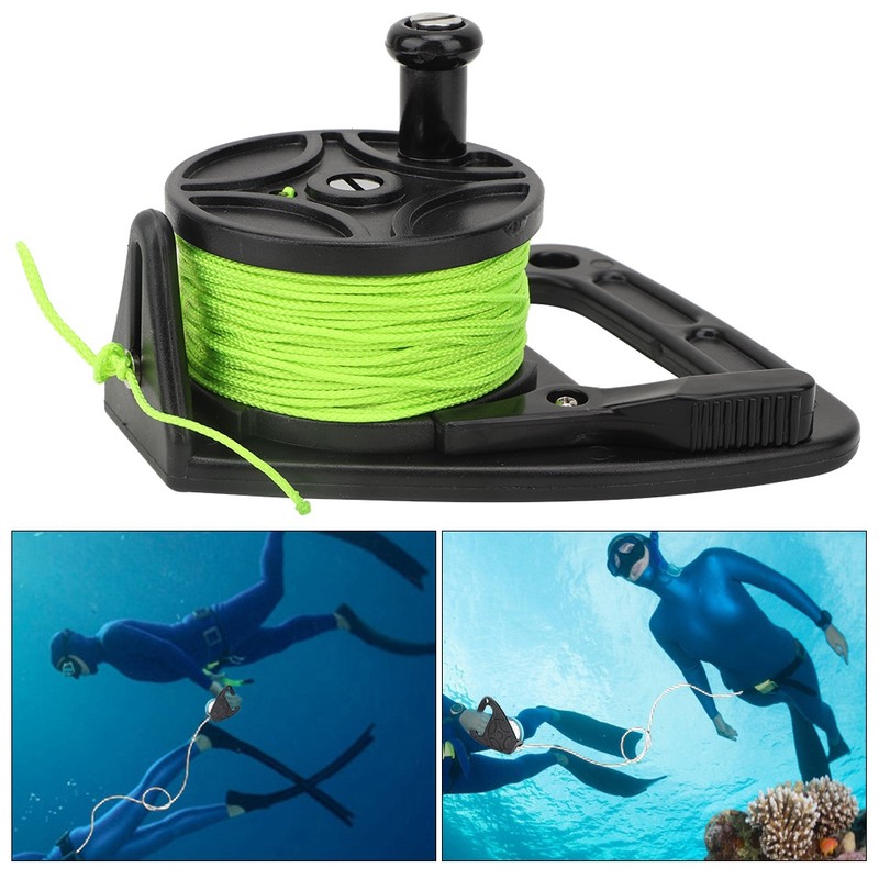 46m Handle Pulley Scuba Spool Reel Cave Wreck Diving Snorkeling