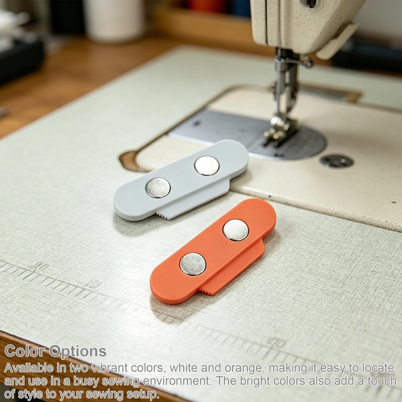 2-Pack Magnetic Seam Guide for Sewing Machine, PLA substance, White