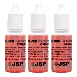 Sterling 3 Bottles Silver Test Acid Testing Sterling Jewelry Solution Liquid Metal Tester