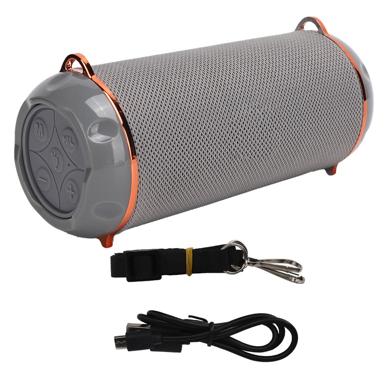 Bluetooth 5.0 Speaker Portable Flashlight Column TWS HiFi Stereo FM