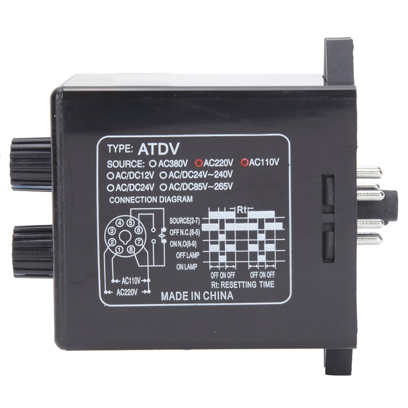 Knob Control Time Switch Relay Multi-Section On Off Twin Timer