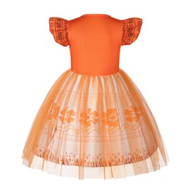 Jurebecia Princess Dress Up for Girls Ocean Adventure Costume Dress with Accessories Kids Role Play Party Outfits 3-4 Years