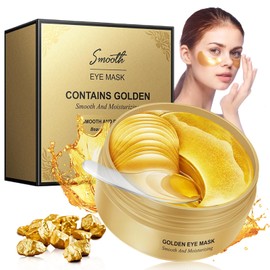 60 Stück Augenpads, Augenmaske mit Kollagen und Hyaluron, zur Pflege bei Augenringen, Tränensäcken und feinen Linien, Feuchtigkeitsspendende Eye Pads für müde Augen, Kühlende Anti Aging Pflege