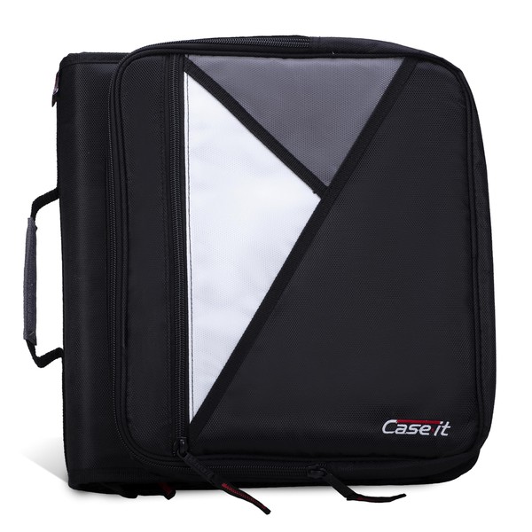 Case-it Universal Zipper Binder | 2-Inch O-Rings, 13-Inch Laptop/Tablet Padded
