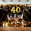 Newsely 40th Birthday Backdrop 7Wx5H Photography Cheers to 40 Years