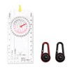 1 Piece Navigation Compass, with 2 Pieces Outdoor Carabiner Compass Hiking Compass Adjustable Offset Directional Compass for Hiking Outdoor Sports