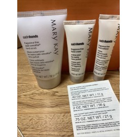 Mary Kay Fragrance Free Satin Hands Pampering Set Deluxe MINI Travel Size