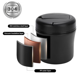 profiwoab Thermal Food Container Large 1.5 L Warming Container Food Stainless Steel (with Lions) Thermal Bowl Thermal Lunch Box for Soups Porridge Meals