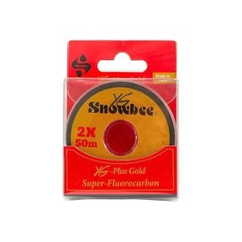 SNOWBEE XS-Plus Gold Super-FLUOROCARBON LINE 4X 0.18mm 6.5lbs x 50m, Brown,Green