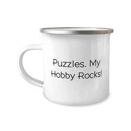 Puzzles. My Hobby Rocks! Puzzles 12oz Camper Mug, Brilliant Puzzles Gifts, For Friends, Presents, Brainteasers, Logic puzzles, Jigsaw puzzles, Puzzle books