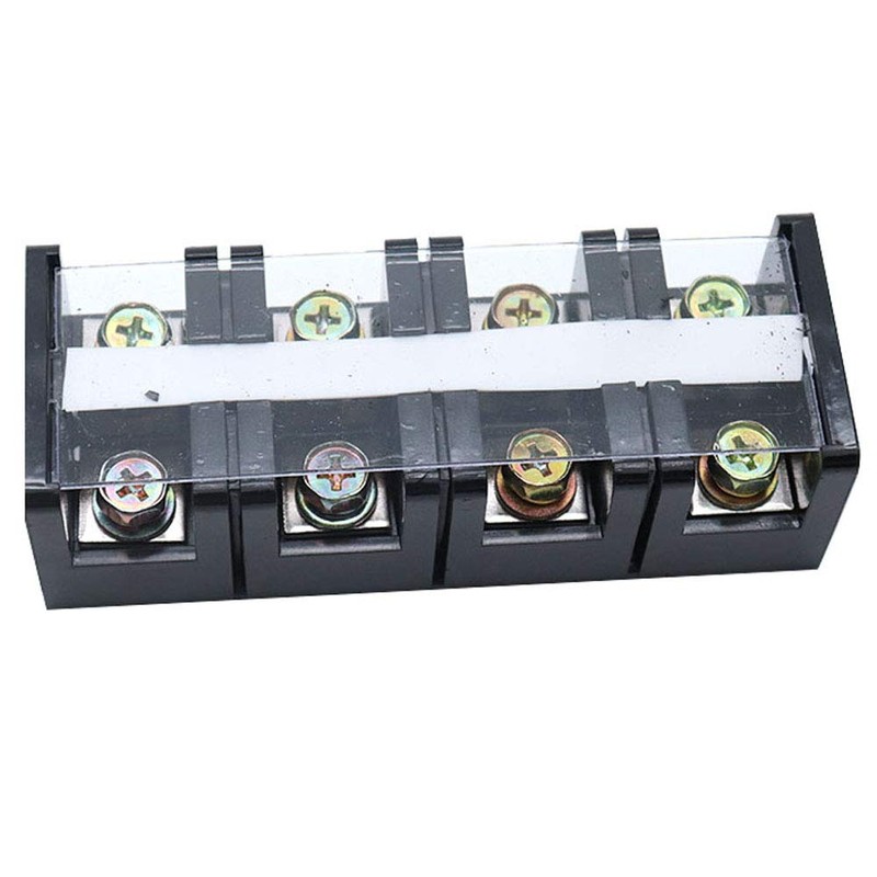 Sscon 2pcs Terminal Block 4 Position 600V 60A Dual Row