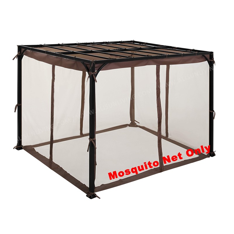 Replacement Mosquito Net for Flat-Roof Pergola - Mesh Bug Net