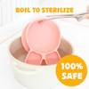 SILUNITY Baby Suction Plate Purple Rabbit Made in Korea Silicone