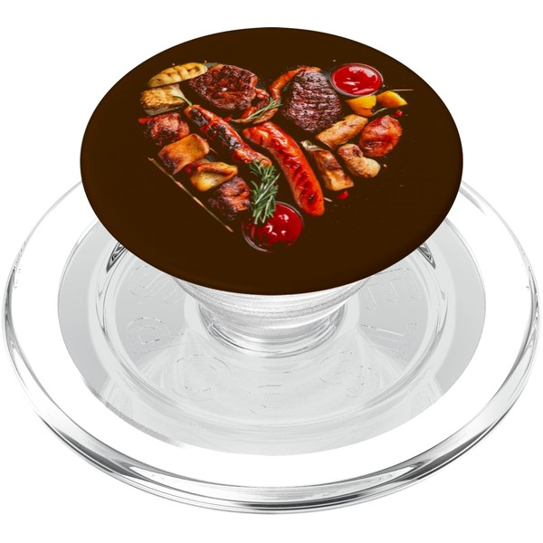Valentine BBQ Grill Meat Heart Dad & Chef Food Graphic