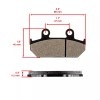 Caltric Front Rear Brake Pads for Honda GL1500 GL1500SE Interstate