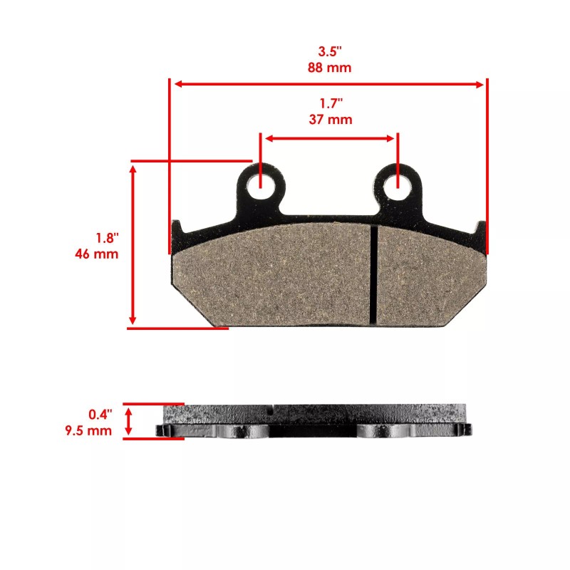 Caltric Front Rear Brake Pads for Honda GL1500 GL1500SE Interstate