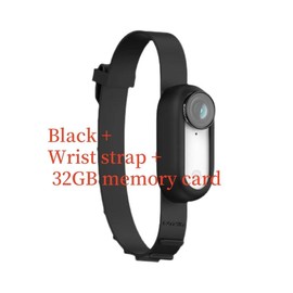 Wireless Pet Collar Camera for Cats and Dogs - Color: Blackwrist strap32G card