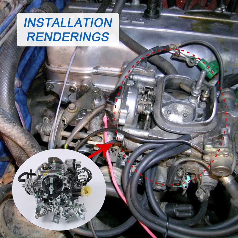 RALBDX 2 Barrel Carburetor Replacement For Toyota 22R Engines 1981-1987