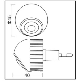 Trango Pack of 3 11-36E LED Night Light *EYE* Orientation Light Safety Light Children's Night with Brightness Sensor Auto On/Off