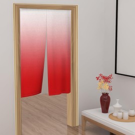 Pnylzzyxh Ombre Red Noren Doorway Curtain Door Tapestry Kitchen Bathroom Japanese Gradient Red Polyester Home Decoration Japan Gradient Color Privacy Shops Doorway Curtain 33.5 x 47.3 in